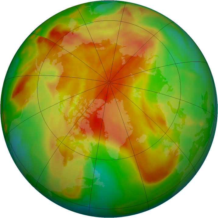 Arctic ozone map for 25 April 2012